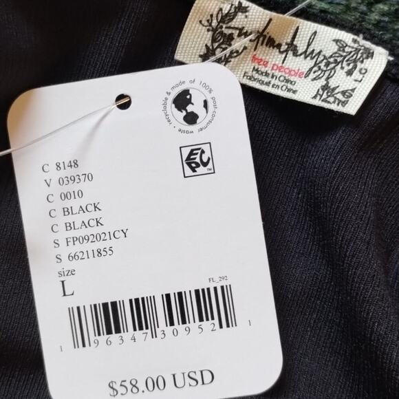 Intimately Free People NWT Power Play Bittersweet Black Lace Camisole Tank Top L - Picture 7 of 10